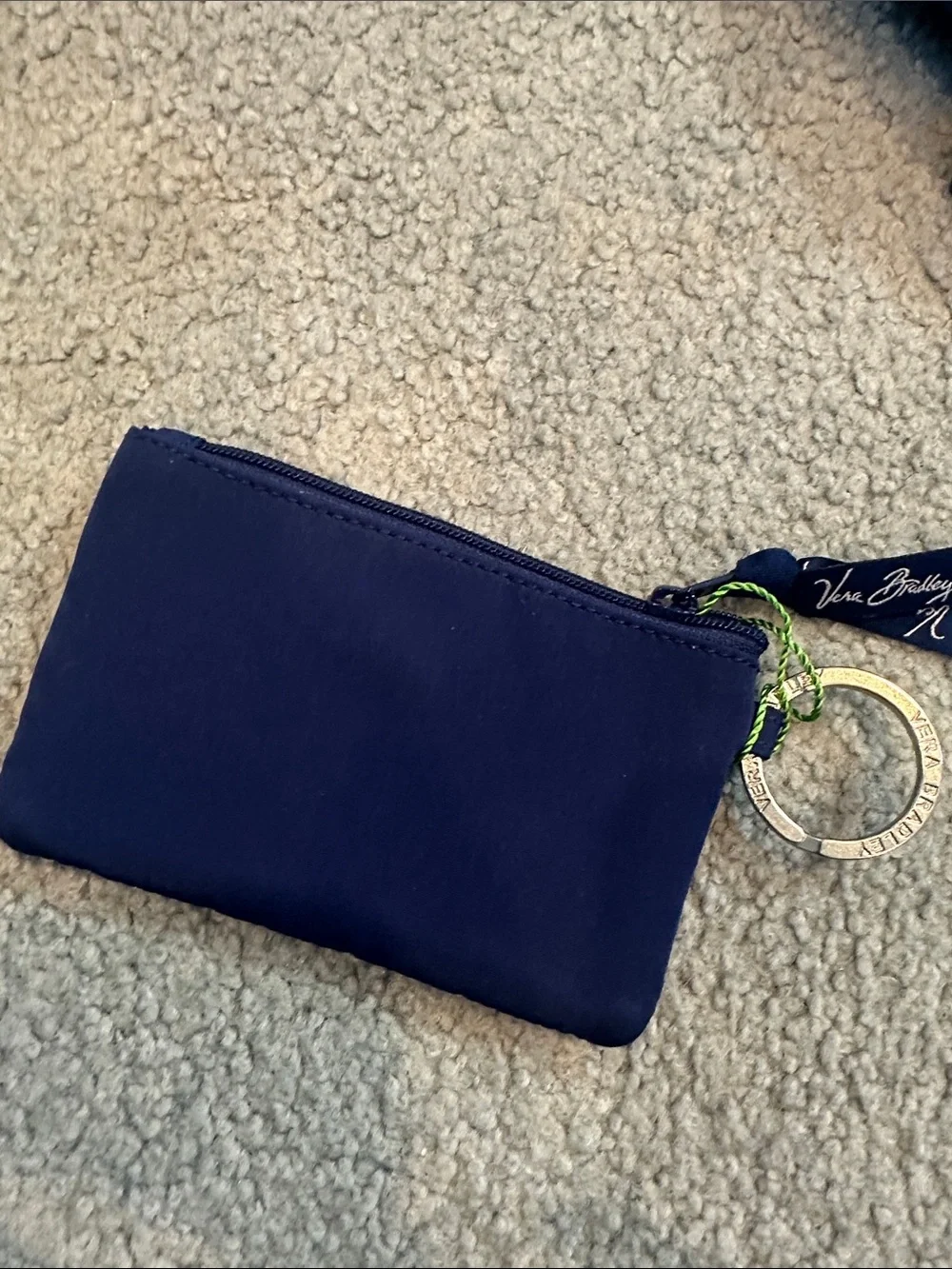 NWT Vera Bradley Navy Quilted Wristlet with Coin Pouch